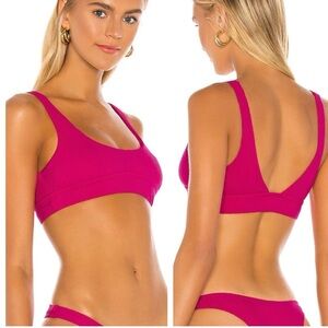 VITAMIN A NWT SIENNA BIKINI TOP HOT PINK FUCHSIA